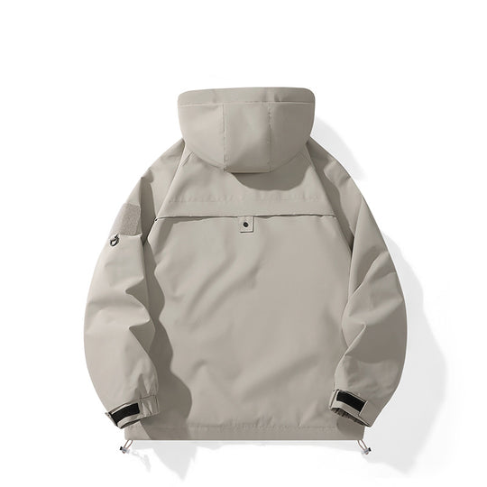 Damen technische Outdoor-Jacke mit verstellbarem Kapuzendesign und praktischen Taschen EB