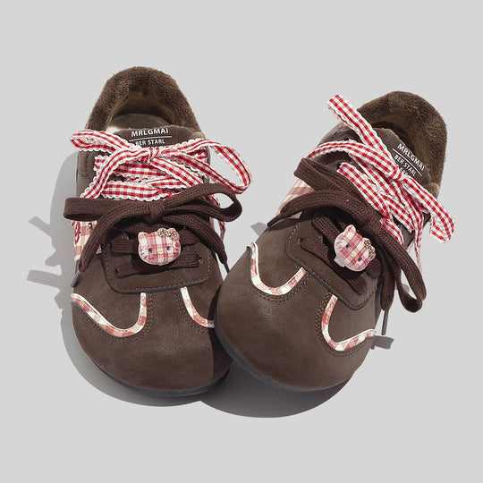 Damen Komfortable Sneaker mit kuscheligem Innenschuh und verspieltem Design EB