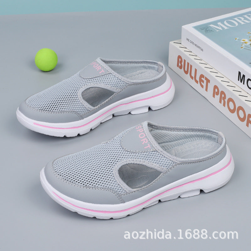 Damen nan atmungsaktive Netzgewebe-Slipper mit ergonomischem Komfortfußbett EB