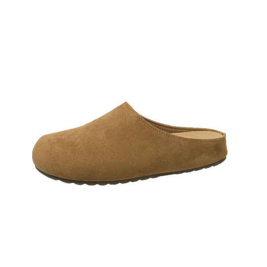 Damen bequeme Pantoletten aus hochwertigem Wildleder mit komfortabler Innensohle EB