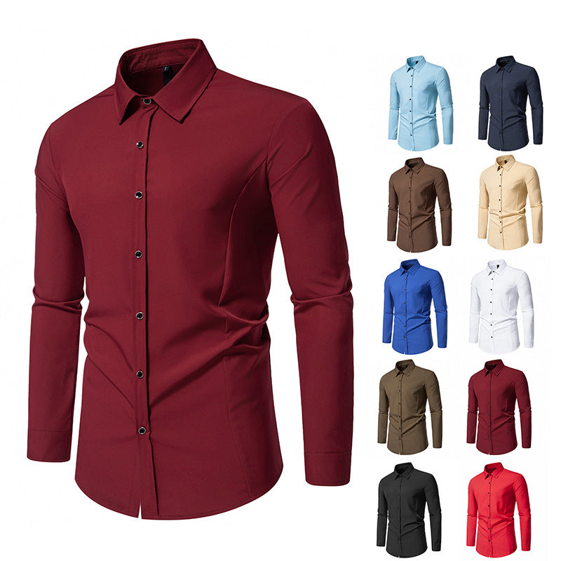 Herren modisches Langarmhemd mit elegantem Schnitt EB
