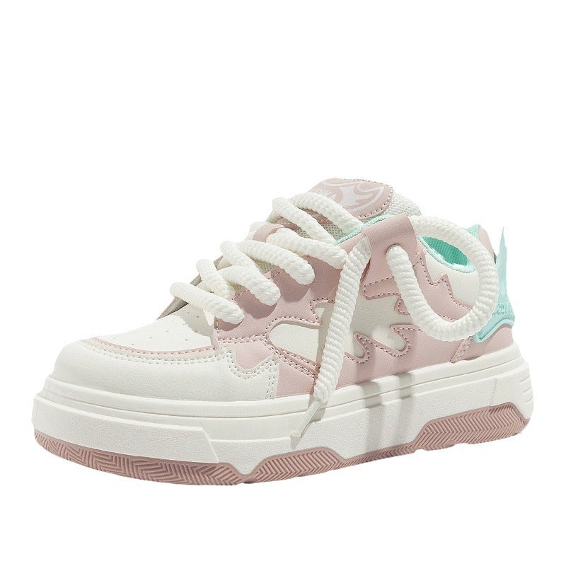 Damen Sportliche Chunky Sneakers mit dynamischem Design und elastischen Schnürsenkeln EB