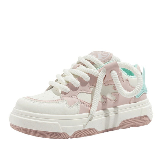 Damen Sportliche Chunky Sneakers mit dynamischem Design und elastischen Schnürsenkeln EB