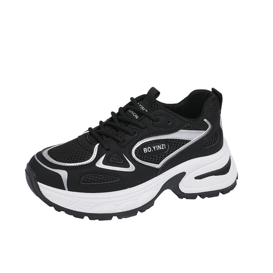 Damen Sportliche Sneakers mit abriebfester Laufsohle und atmungsaktiver Mesh-Oberfläche EB