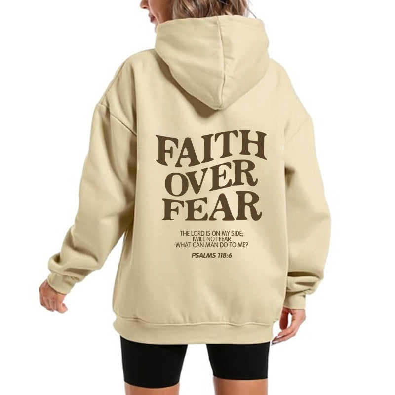 Damen Kapuzensweater mit motivierendem Schriftzug und bequemem Schnitt EB