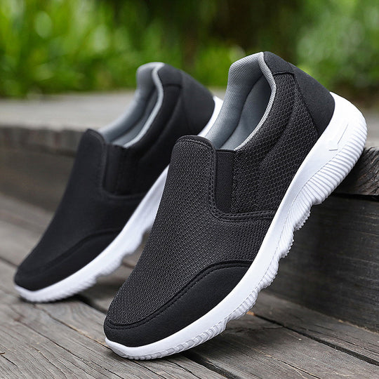 Damen Atmungsaktive Slip-On Freizeitschuhe mit elastischer Sohle EB