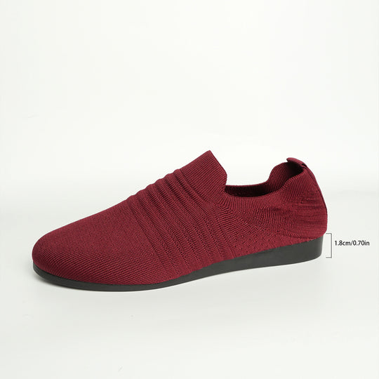 Herren nan atmungsaktiver Strick-Slip-On Sneaker mit elastischem Einstieg und gepolstertem Komfortfußbett EB