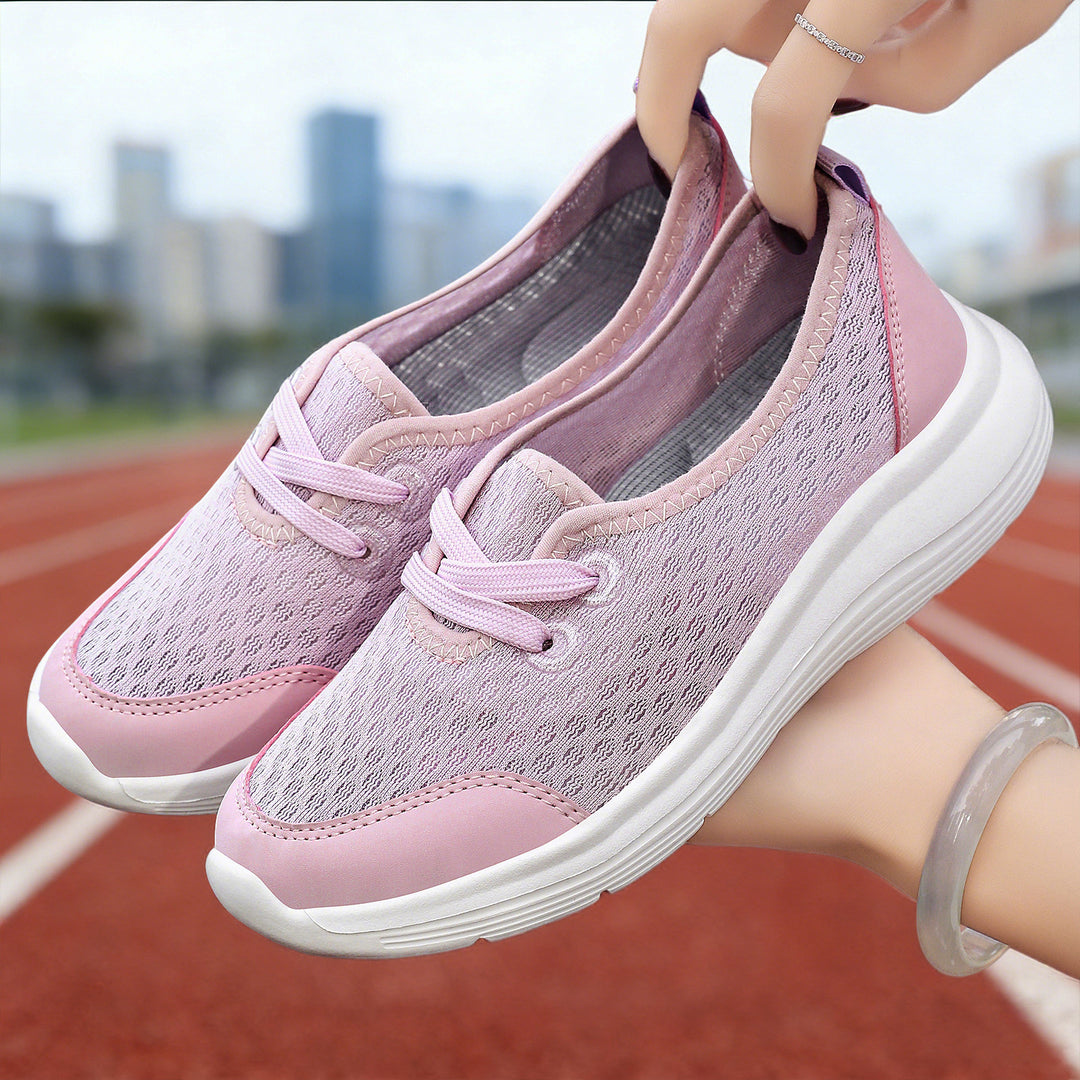 Damen Atmungsaktive Freizeit-Sneaker mit flexiblem Mesh-Obermaterial EB