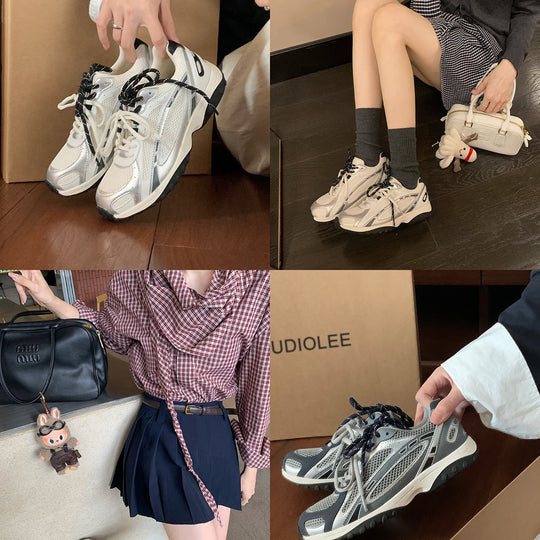 Damen Sportliche Lauf-Sneaker mit atmungsaktivem Mesh-Obermaterial und stabiler Sohle EB