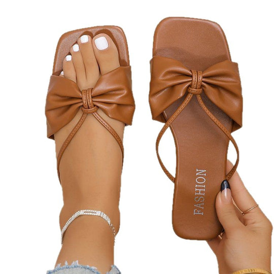 Damen elegante Mules mit schickem Schleifenakzent EB