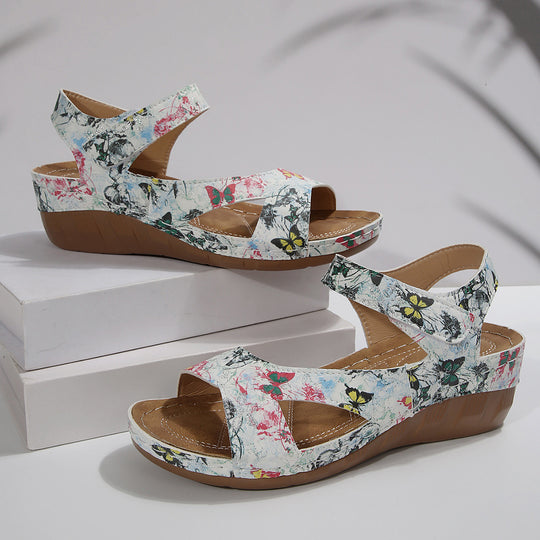 Damen Komfortable Sandalen mit verstellbaren Riemen EB