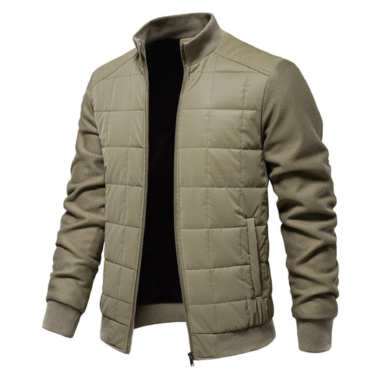 Herren Steppjacke mit sportlichen Details und praktischem Reißverschluss EB