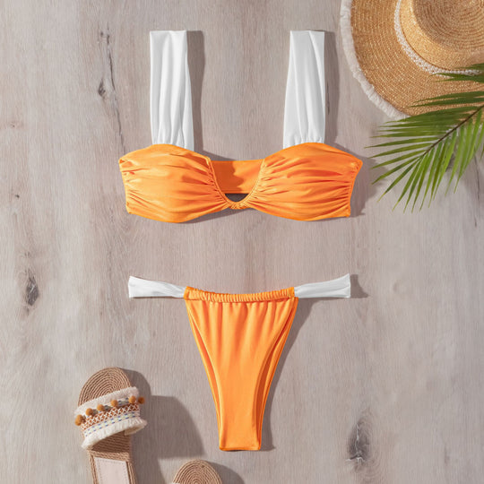 Damen Push-Up Bikini mit Rüschendetails EB