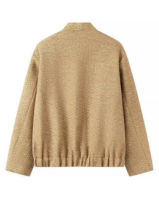 EB | Gold Pailletten Stehkragenjacke