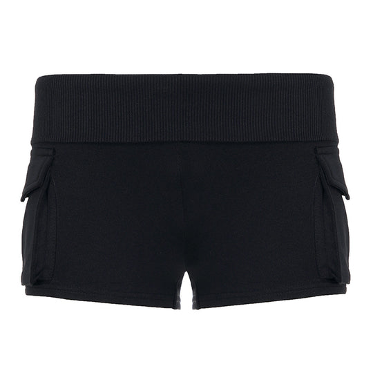 Damen Modische Shorts mit praktischen Taschen und hohem Bund EB