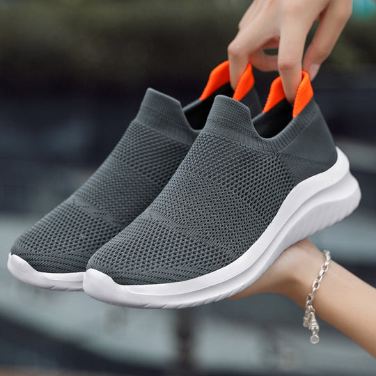 Unisex nan atmungsaktive Strick-Schlupfsneaker mit ergonomischem Memory-Fußbett EB