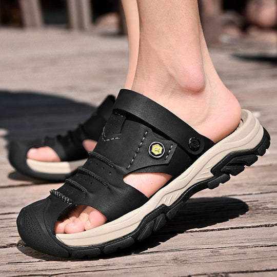 Herren Outdoor Freizeitsandalen mit rutschfester Sohle und verstellbarem Riemen EB