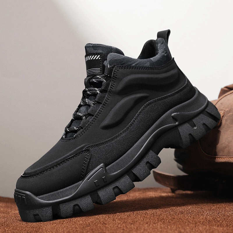 Damen Sportliche hohe Sneakers mit rutschfester Sohle und atmungsaktivem Obermaterial EB
