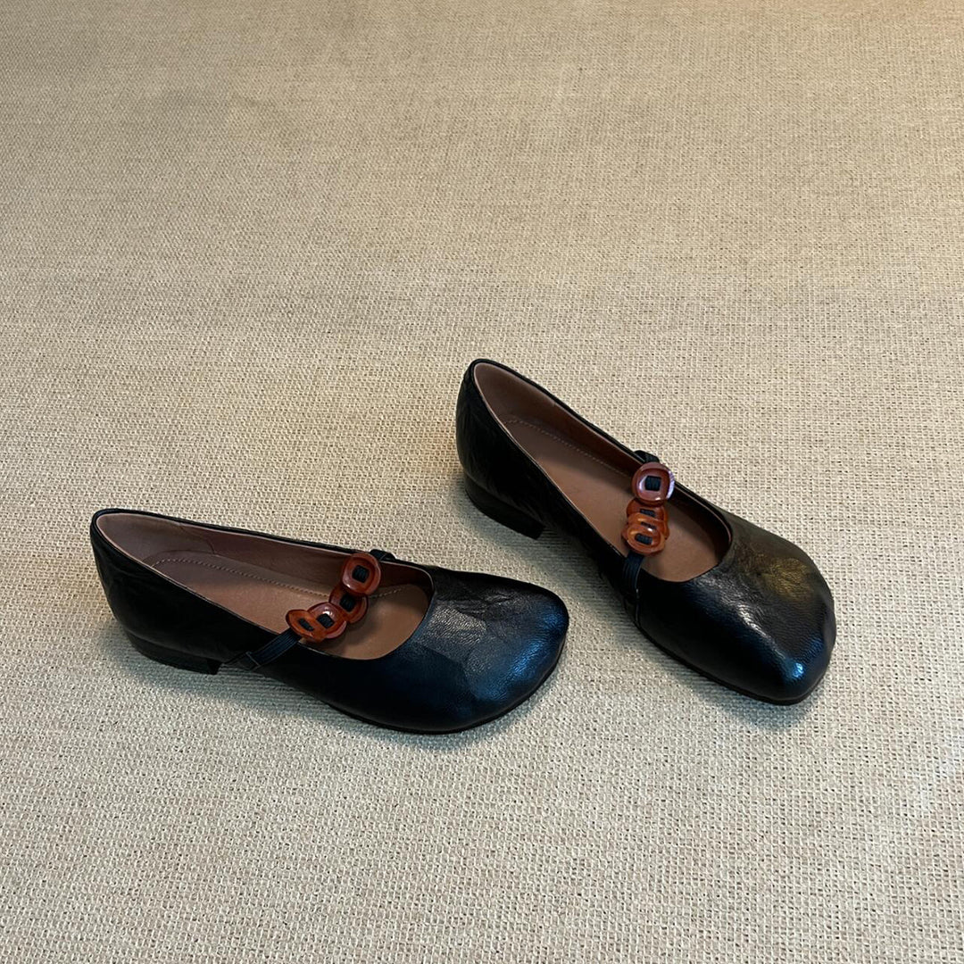 Damen elegante Ballerinas mit einzigartigem Riemchenakzent EB
