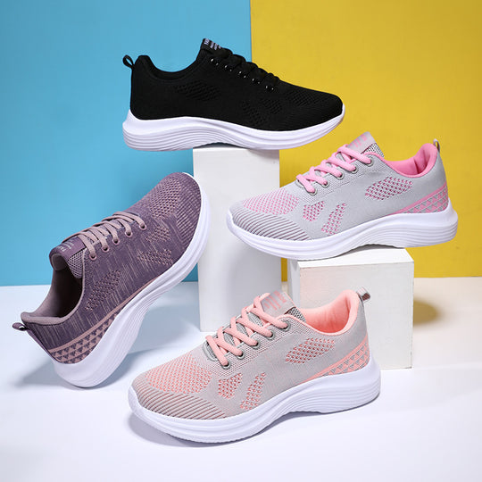 Damen Modische und atmungsaktive Sneaker mit flexiblem Mesh-Obermaterial EB