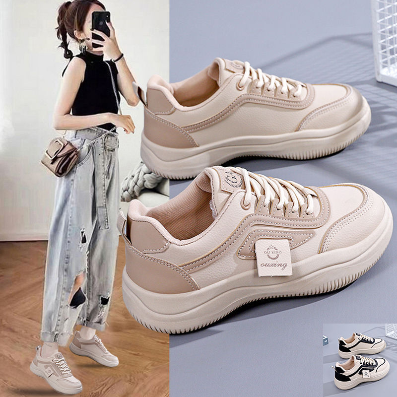 Damen Sportliche Sneaker mit gepolsterter Innensohle und modischem Materialmix EB