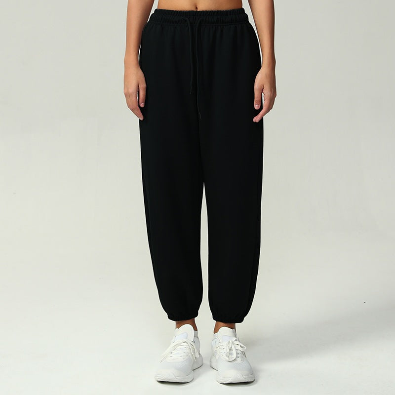 Damen nan atmungsaktive Performance-Joggerhose mit hohem Komfortbund, verstellbarem Kordelzug und elastischen Schlauchbündchen EB