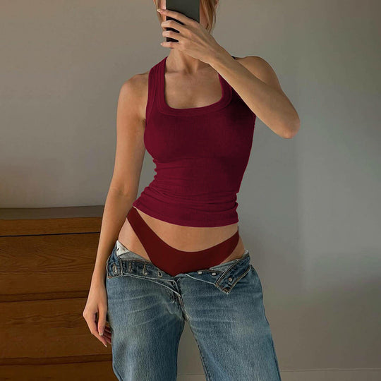 Damen Sportliches Crop-Top EB
