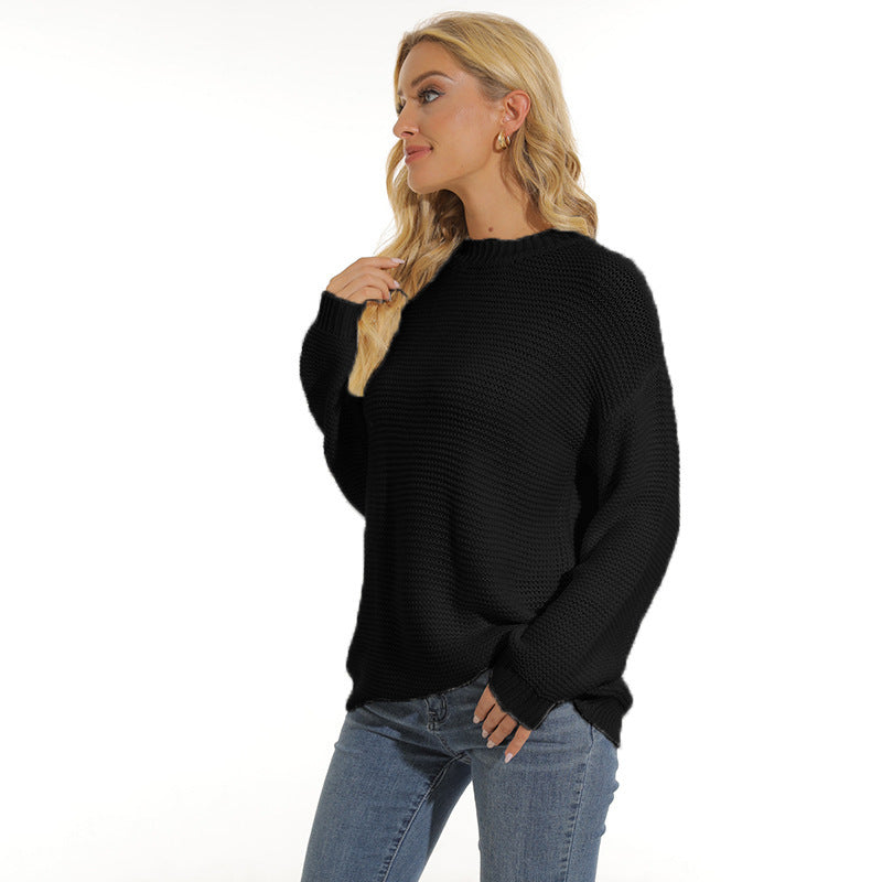 Damen Pullover mit strukturiertem Maschenmuster und bequemem Schnitt EB