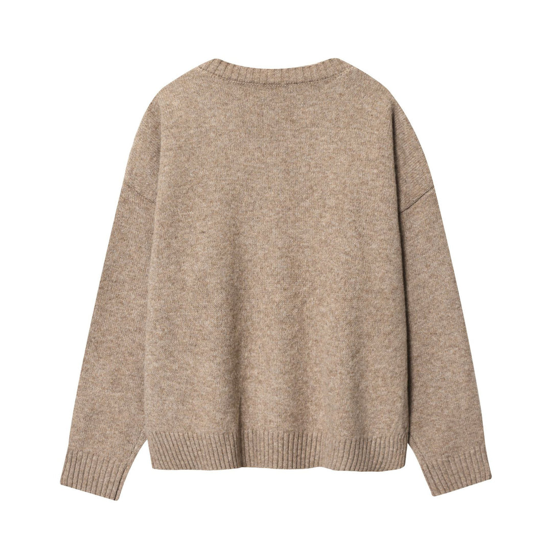 Damen Pullover mit V-Ausschnitt und lässigem Schnitt EB