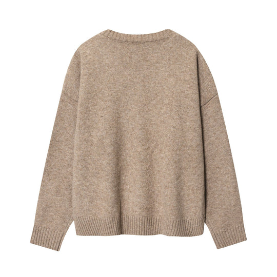 Damen Pullover mit V-Ausschnitt und lässigem Schnitt EB