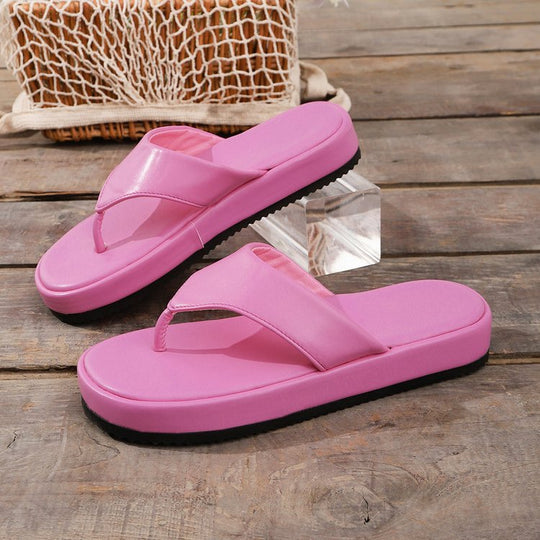 Damen komfortable Zehentrenner Sandalen EB
