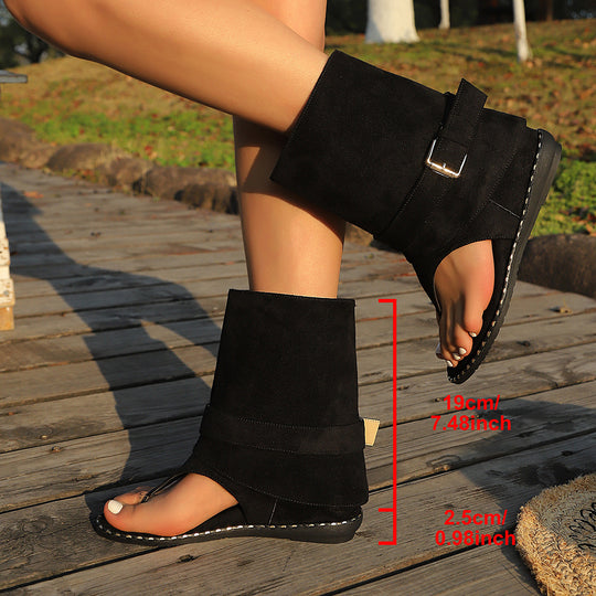 Damen Offene Wedgesandalen mit modischem Obermaterial und verstellbarem Riemen EB