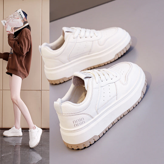 Damen Komfortable Sneaker mit dicker Sohle EB