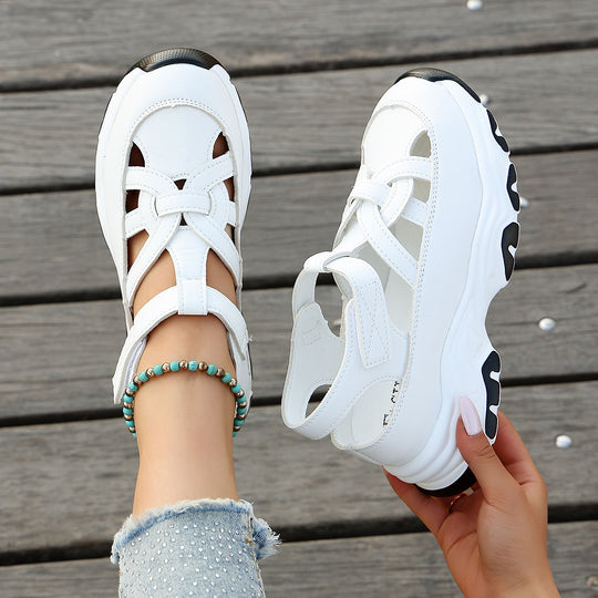 Damen Sneaker Sandalen mit komfortablem Riemendesign und atmungsaktiver Oberflächenstruktur EB