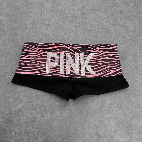 Damen Sportliche Shorts mit modischem Zebra-Muster EB