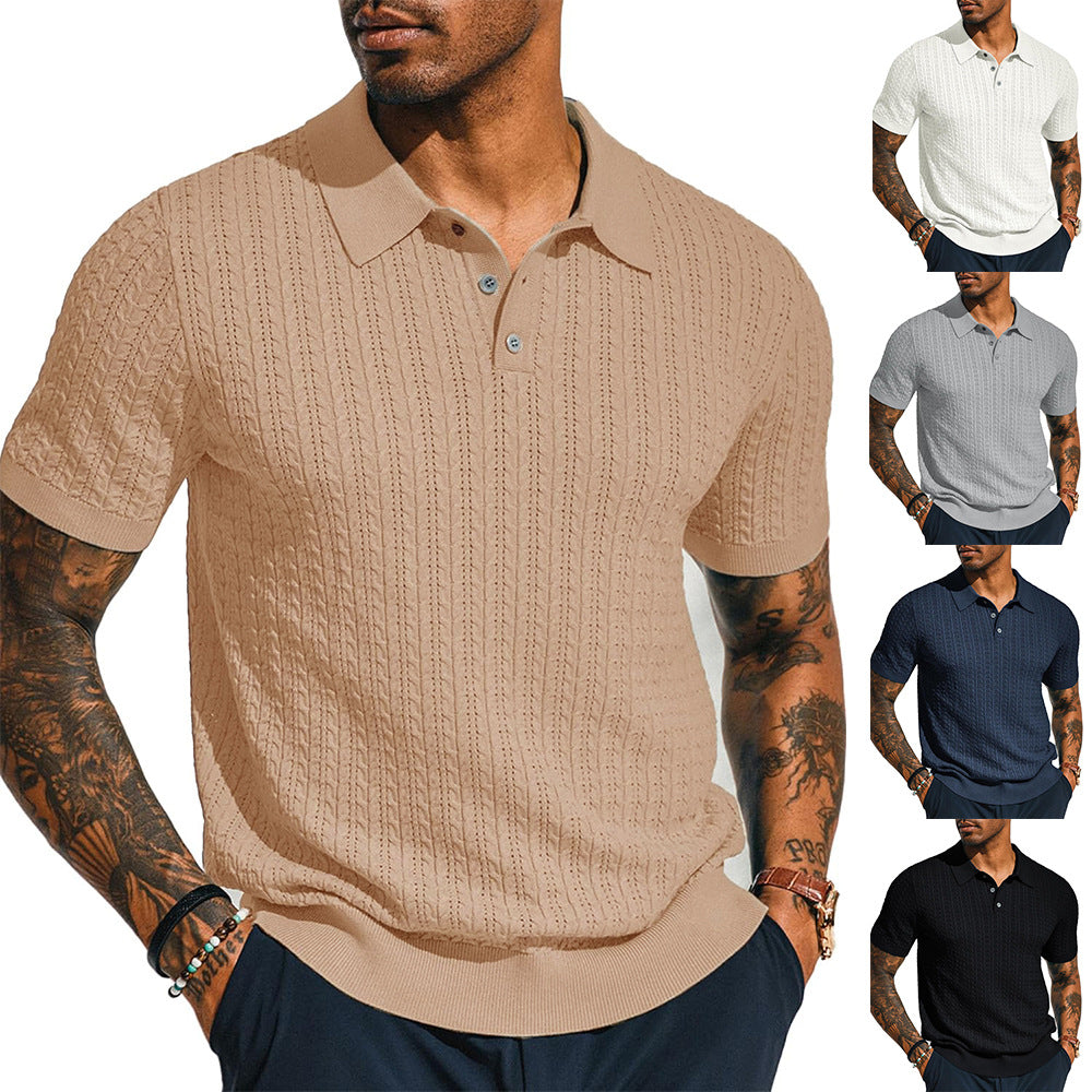 Herren Poloshirt mit strukturiertem Design und Kurzarm EB