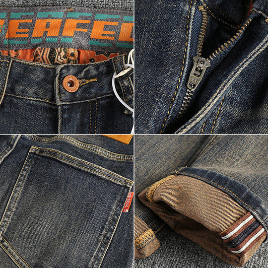 Herren Slim-Fit Jeans mit lässigem Used-Look EB