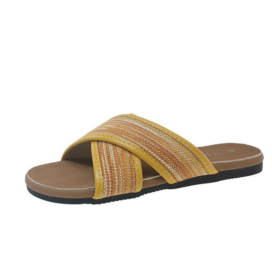 Damen modische Sandalen mit Pompons EB