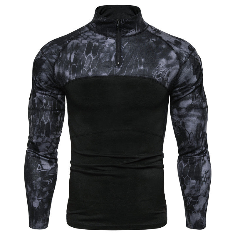 Herren Funktionsshirt mit Stehkragen und Reißverschluss EB