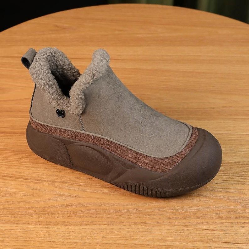 Damen warme Clogs mit komfortabler Fleece-Innensohle und robustem Profil EB