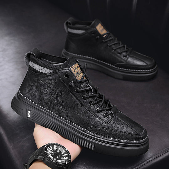 Damen modische High-Top Stiefel mit strapazierfähigem Obermaterial und komfortabler Sohle EB