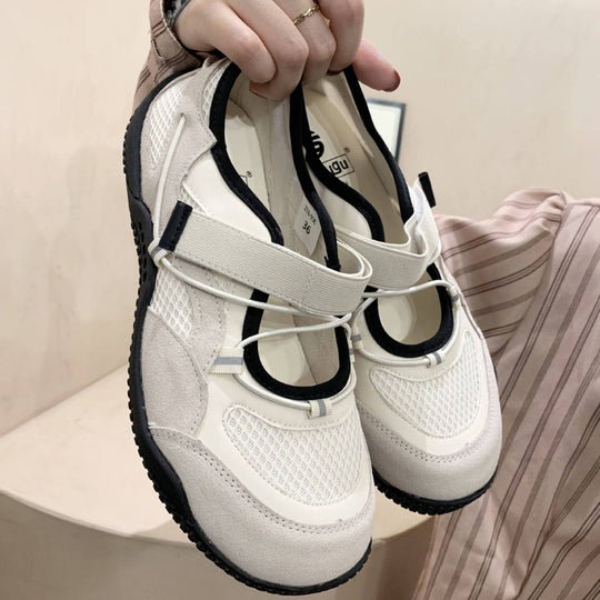 Damen Komfort-Sneaker mit atmungsaktivem Mesh-Obermaterial und innovativer Schnürtechnik EB