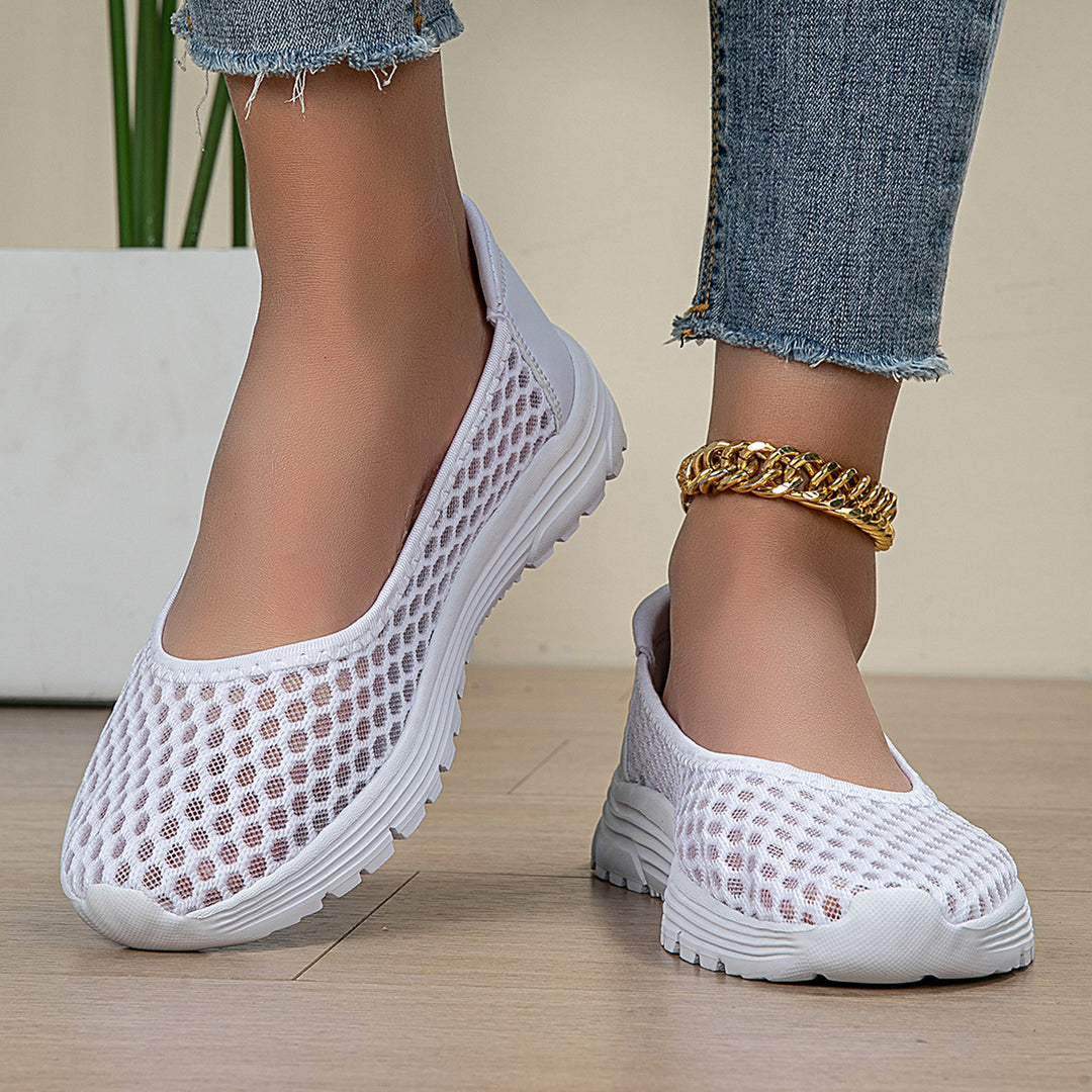 Damen Bequeme Freizeitschuhe mit atmungsaktiver Mesh-Oberfläche EB