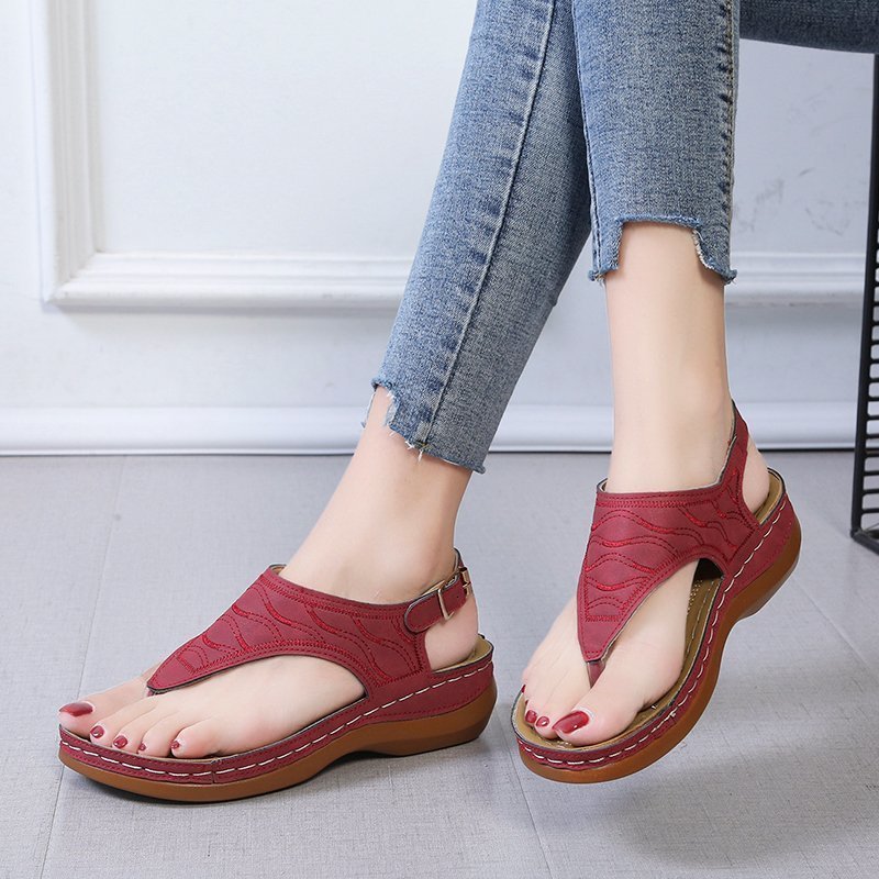 Damen Zehentrenner-Sandalen mit anatomischer Fußbettung EB