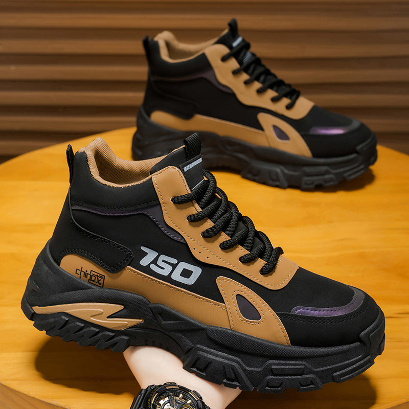 Herren Sportliche Chunky Sneakers mit rutschfester Sohle und verstärktem Knöchel EB