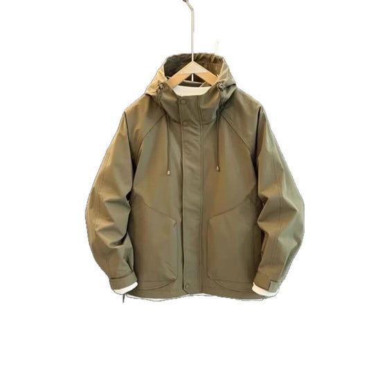 Herren technische Wetterjacke mit verstellbarer Kapuze EB