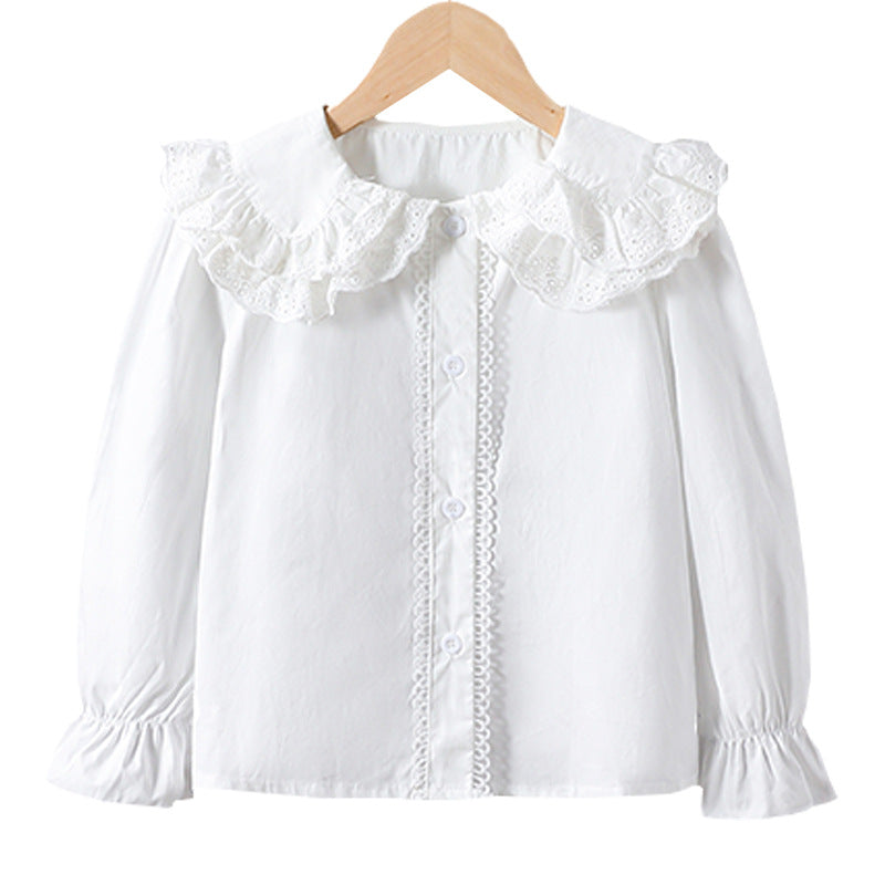 Damen Bluse mit Rüschendetails und romantischen Puffärmeln EB
