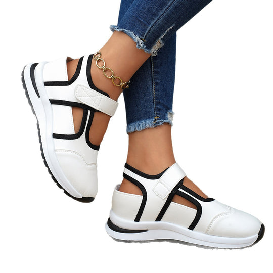 Damen sportliche Freizeitschuhe mit verstellbarem Klettverschluss EB
