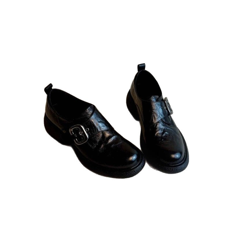 Damen elegante und komfortable Mokassins mit modischen Schnallen EB