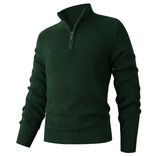 Herren leichter Stehkragenpullover mit Reißverschluss EB